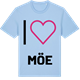 Blue Soul t-shirt med Jag älskar Möe t-shirt stort tryck
