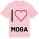 Pink Cotton t-shirt med Jag älskar Moga t-shirt stort tryck