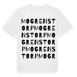 Mogrens torp ordlek t-shirt – ekologisk bomull t-shirt från Pinshirt