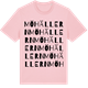 Pink Cotton t-shirt med Möhällern ordlek t-shirt