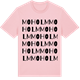 Pink Cotton t-shirt med Moholm ordlek t-shirt