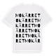 White t-shirt med Mokärret ordlek t-shirt
