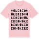 Pink Cotton t-shirt med Mökered ordlek t-shirt