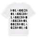 White t-shirt med Molaggen ordlek t-shirt