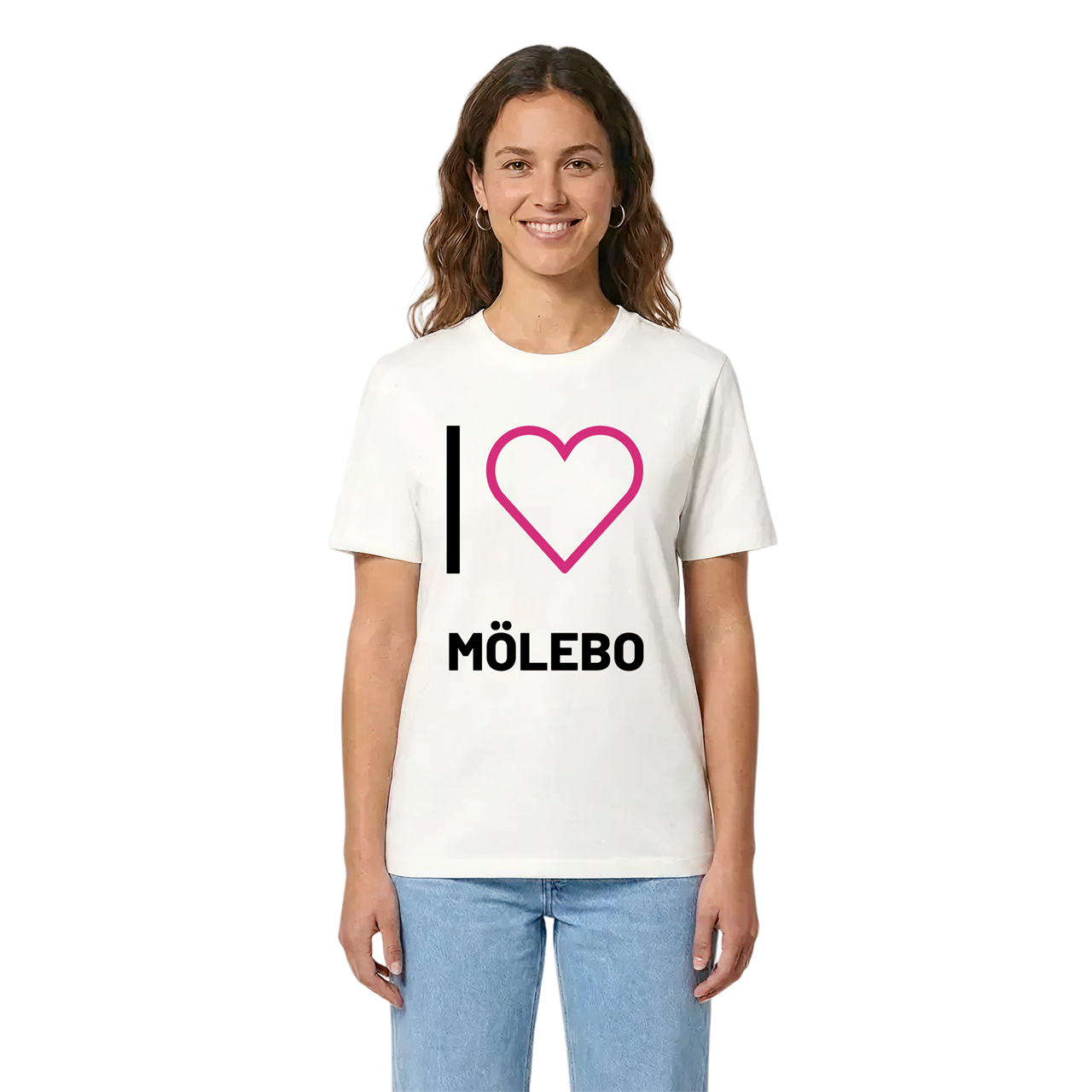 Jag älskar Mölebo t-shirt stort tryck i miljö