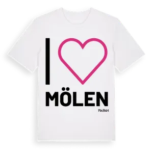 Jag älskar Mölen t-shirt stort tryck – ekologisk bomull t-shirt från Pinshirt