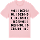 Pink Cotton t-shirt med Moliden ordlek t-shirt