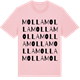 Pink Cotton t-shirt med Molla ordlek t-shirt