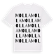 White t-shirt med Molla ordlek t-shirt
