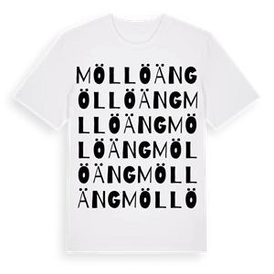 Möllö äng ordlek t-shirt – ekologisk bomull t-shirt från Pinshirt
