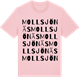Pink Cotton t-shirt med Mollsjönäs ordlek t-shirt