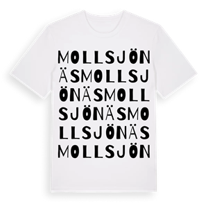 Mollsjönäs ordlek t-shirt – ekologisk bomull t-shirt från Pinshirt