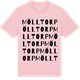 Pink Cotton t-shirt med Mölltorp ordlek t-shirt