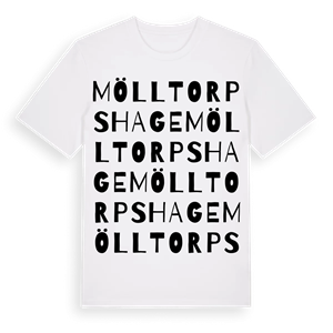 Mölltorps hage ordlek t-shirt – ekologisk bomull t-shirt från Pinshirt