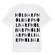 White t-shirt med Mölnarp ordlek t-shirt