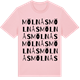 Pink Cotton t-shirt med Mölnås ordlek t-shirt