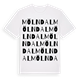 White t-shirt med Mölndal ordlek t-shirt