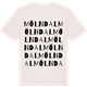 Vintage White t-shirt med Mölndal ordlek t-shirt