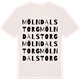 Vintage White t-shirt med Mölndals Torg ordlek t-shirt