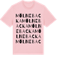 Pink Cotton t-shirt med Mölnebacka ordlek t-shirt