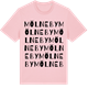 Pink Cotton t-shirt med Mölneby ordlek t-shirt