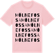 Pink Cotton t-shirt med Mölnefossa ordlek t-shirt