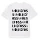 White t-shirt med Mölnefossa ordlek t-shirt