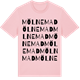 Pink Cotton t-shirt med Mölnemad ordlek t-shirt