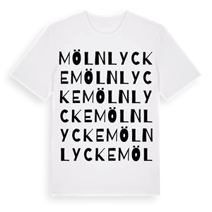 Mölnlycke ordlek t-shirt – ekologisk bomull t-shirt från Pinshirt