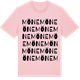 Pink Cotton t-shirt med Möne ordlek t-shirt