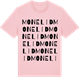 Pink Cotton t-shirt med Monelid ordlek t-shirt