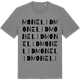 Mid Heather Gray t-shirt med Monelid ordlek t-shirt