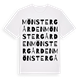 White t-shirt med Mönstergården ordlek t-shirt