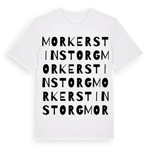 Mor Kerstins torg ordlek t-shirt – ekologisk bomull t-shirt från Pinshirt