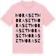 Pink Cotton t-shirt med Moraset ordlek t-shirt