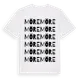 White t-shirt med Möre ordlek t-shirt