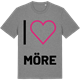 Mid Heather Gray t-shirt med Jag älskar Möre t-shirt stort tryck