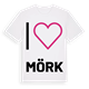 Jag älskar Mörk t-shirt stort tryck