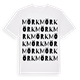 White t-shirt med Mörk ordlek t-shirt
