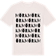 Vintage White t-shirt med Mörk ordlek t-shirt