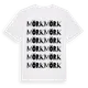 White t-shirt med Mörk ordlek t-shirt