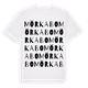 White t-shirt med Mörkabo ordlek t-shirt