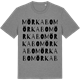 Mid Heather Gray t-shirt med Mörkabo ordlek t-shirt