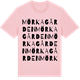 Pink Cotton t-shirt med Mörkagården ordlek t-shirt
