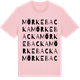 Pink Cotton t-shirt med Mörkebacka ordlek t-shirt