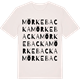 Vintage White t-shirt med Mörkebacka ordlek t-shirt