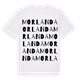 White t-shirt med Morlanda ordlek t-shirt