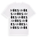 White t-shirt med Mörsa ordlek t-shirt