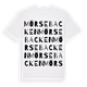 White t-shirt med Mörsebacken ordlek t-shirt