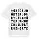 White t-shirt med Mörterud ordlek t-shirt
